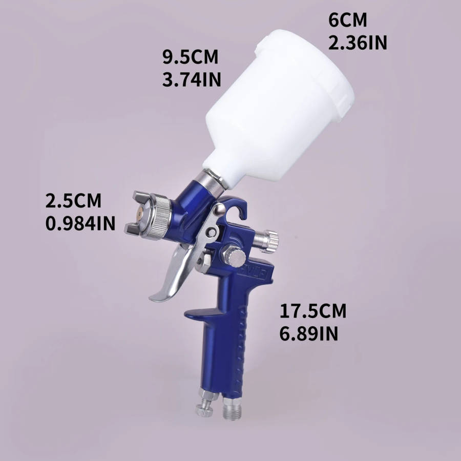 1pc H-2000 Professional Mini Spray Gun for Small Repairs 1.0 Nozzle 250ml Paint Pot Manual Operation