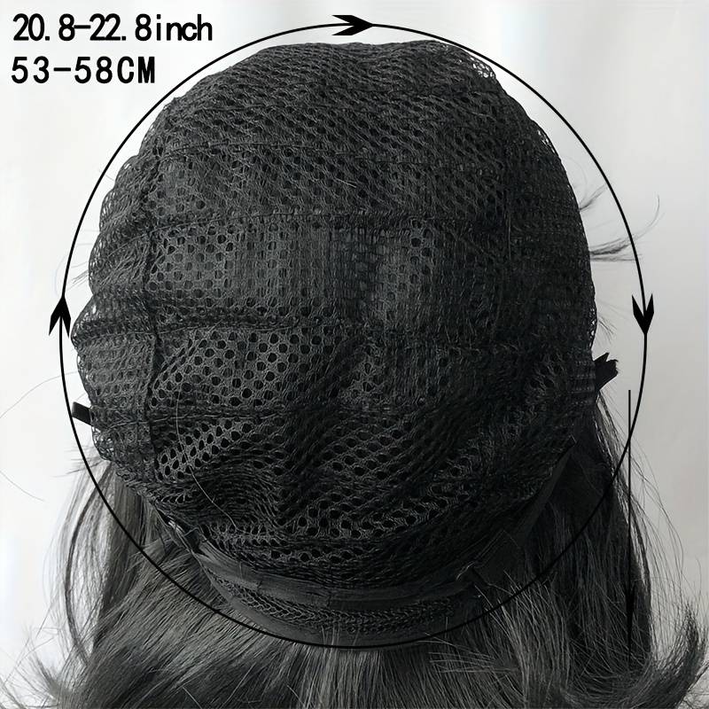 1Pc Black 15.24cm Fashion Design Wig