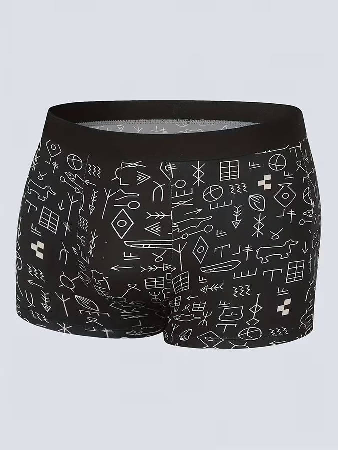 4Pcs Mens Cotton Boxer Shorts Soft Breathable Underwear Size L