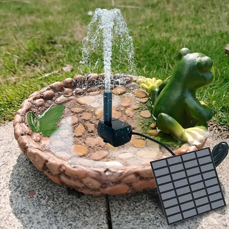 1pc 1.5W Mini Outdoor Solar Fountain Pump DIY Set No Electricity Required Suitable for Fish Ponds Ga