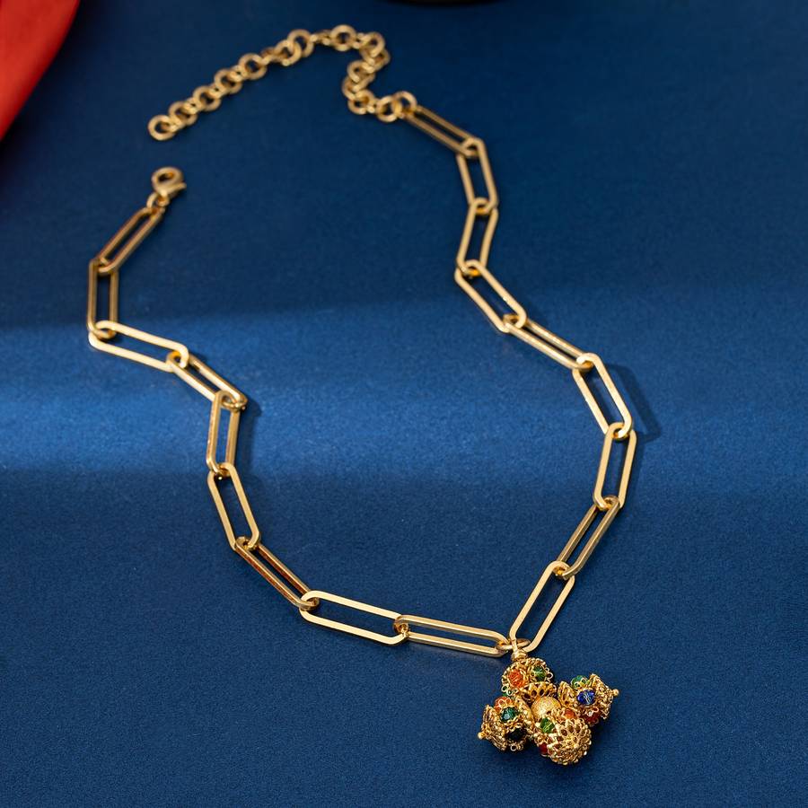 1 Piece Golden Jesus Theme Pendant