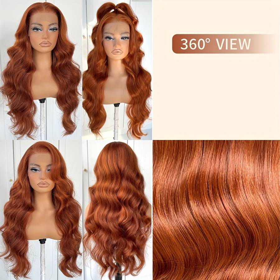 1Pc Ginger Orange 66.04cm Fashion Design Wig