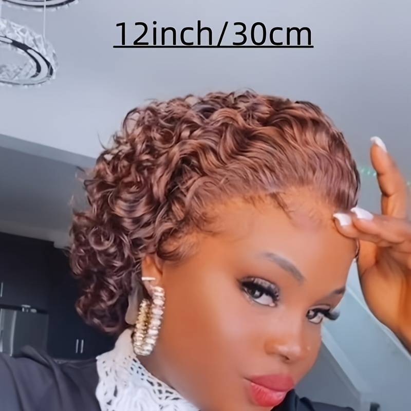 1Pc Dark Brown 30.48cm Fashion Design Wig