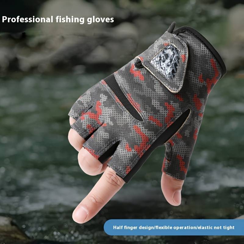 1 Pair Camo uflage Green Size L Outdoor Sports Gloves