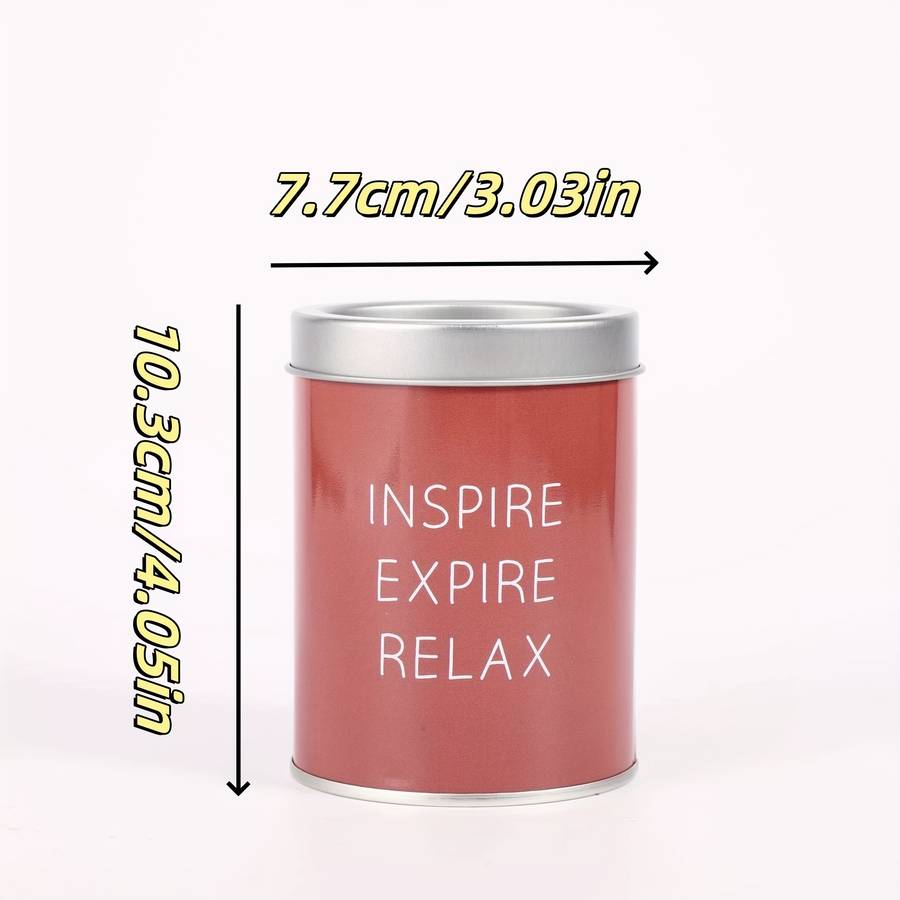 Chic Minimalist Portable Container with Lid Take a Break Inspire or Relax Design