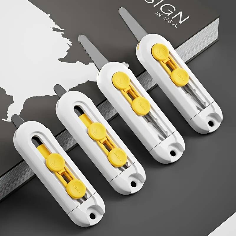 1pc Compact Portable Unboxing Tool Adjustable Metal Spear Point Blade Ideal