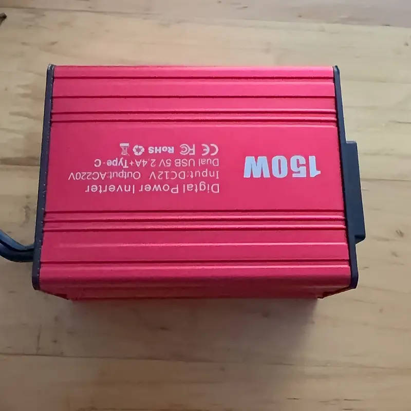 DC12V to AC220V Car Power Inverter with 3.1A Dual USB & Type-C Fast Charging