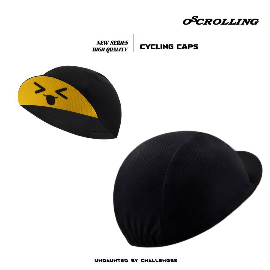 1pc Oscrolling Cycling Cap Breathable Quick-Dry Sports Hat with joyful Face Jack-O-Lantern Desi