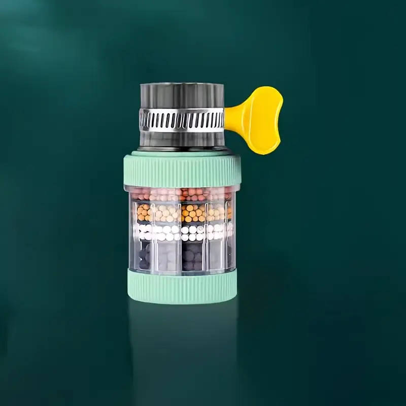 1pcs Kitchen Faucet Water Filter 6-Layer Splash-Proof Shower Head Non-Electric Standard US Thread