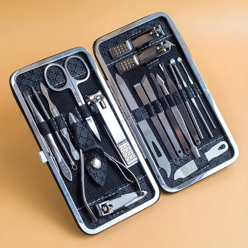 19pc Stainless Steel Manicure Pedicure Kit