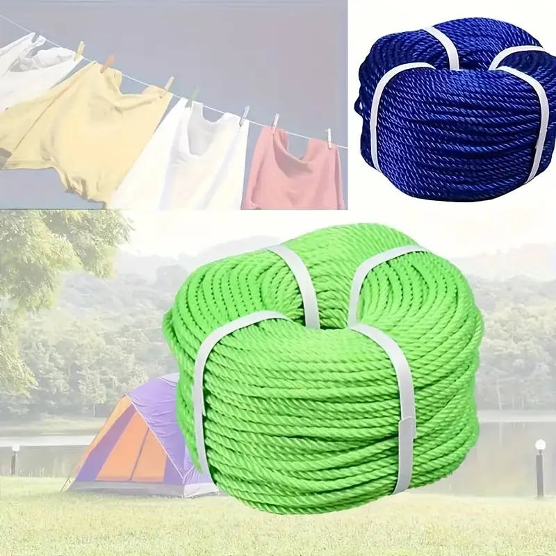 1 Roll Of Durable Plastic Rope Green