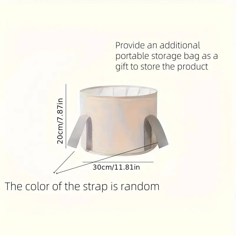 1pc Luxury Portable Foldable Foot Bath Tub Temperature-Controlled No Power Needed PEVA Material Odor