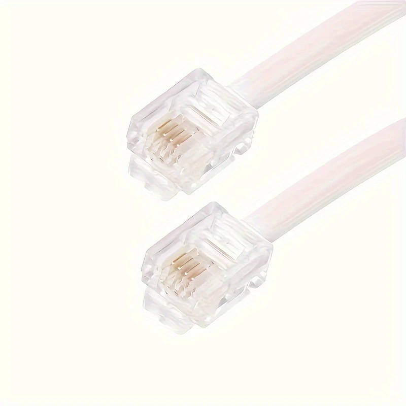 1pc 6m RJ11 Telephone Internet Cable Multi-Line Operation PVC Material No Wireless Battery