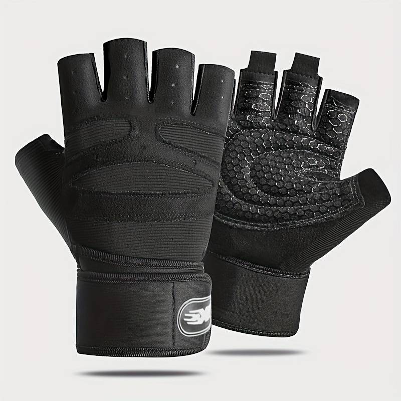 1 Pair Black Size M Outdoor Sports Gloves