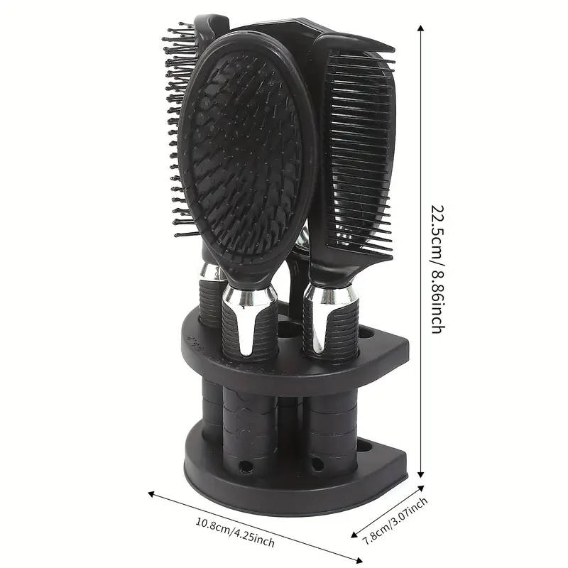 4pcs Unisex Hair Styling Set with Mirror Unscented for All Hair Types Ideal Christmas Gift for Home