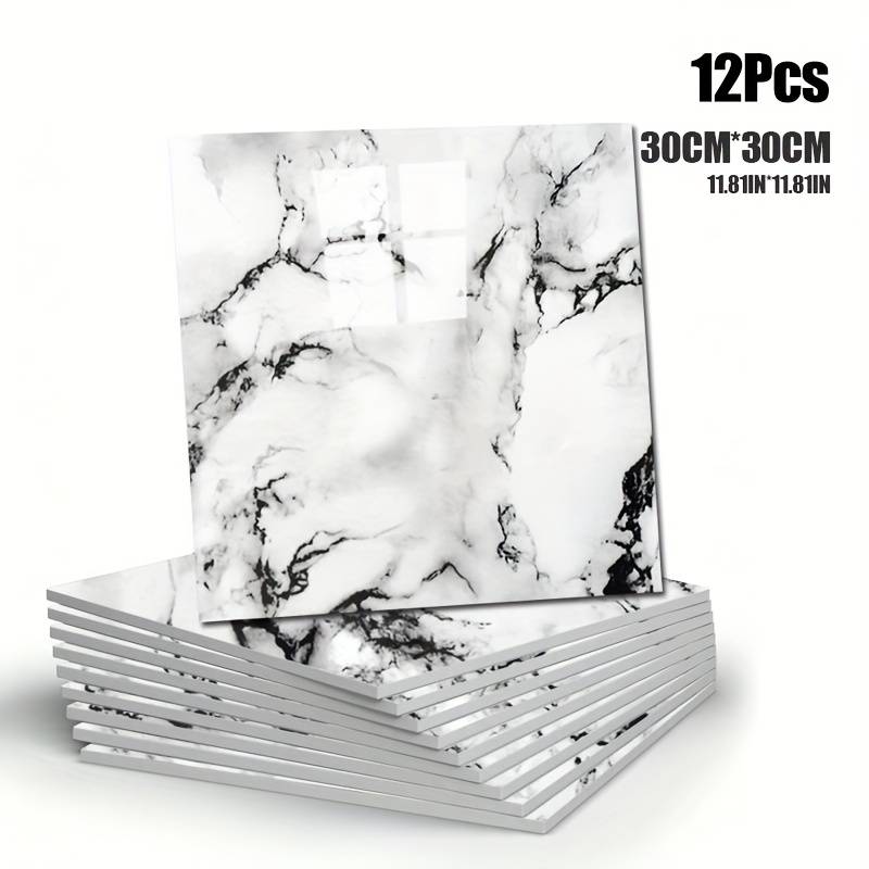 12pcs Wall StickersMarble White