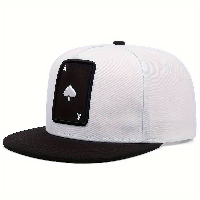 1pc Fashion Snapback Hat with Playing Card Design Breathable Mesh Sun Protection Lightweight fo