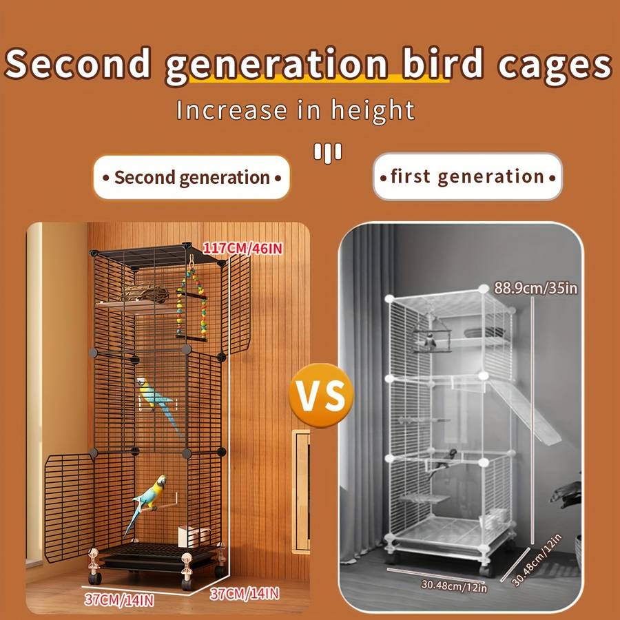 1pc Black Pet Cage
