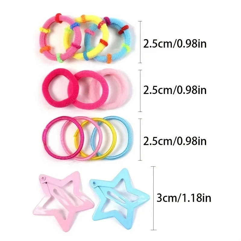 875pcs Set of Hair Accessories Including Hairpins Clips And Hair Ties for Girls Featuring Princess-T