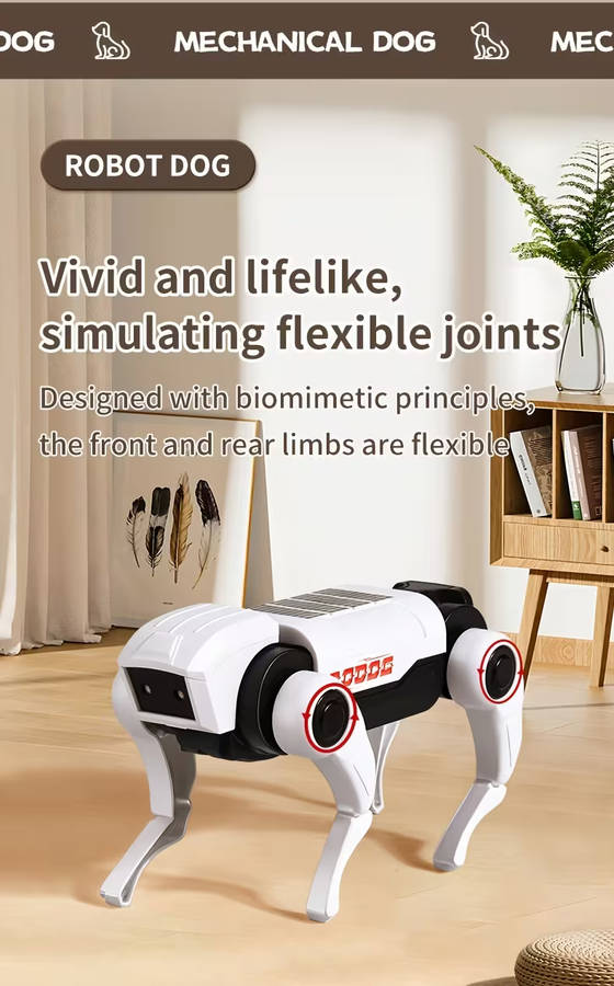 Electric Mechanical Dog Toy with Lights That Moves Forward And Crawls