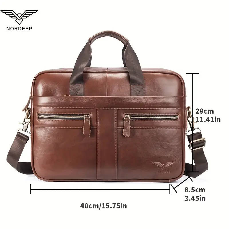 Genuine Leather Laptop Briefcase