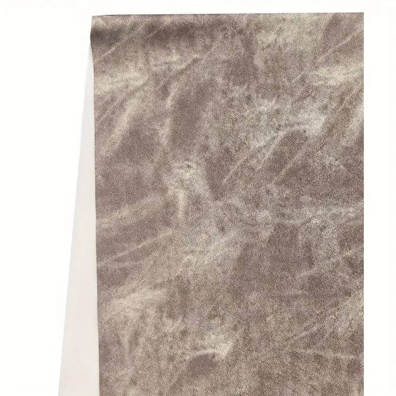 1 x 11.8X53 inch Faux Denim Leather Fabric Roll Dark Brown