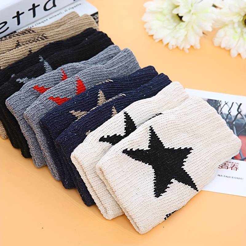 1 Pair Grey Warm Gloves