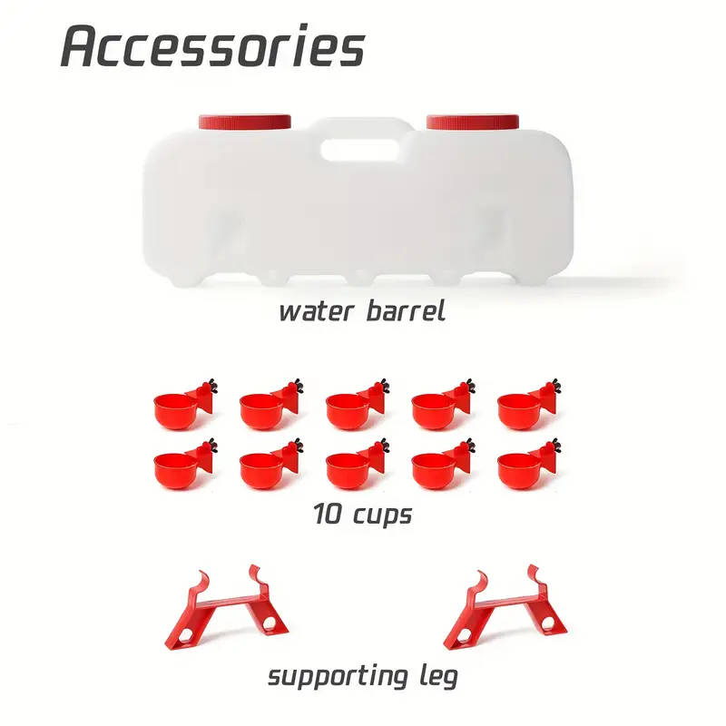 Durable Plastic Poultry Waterer Dispenser