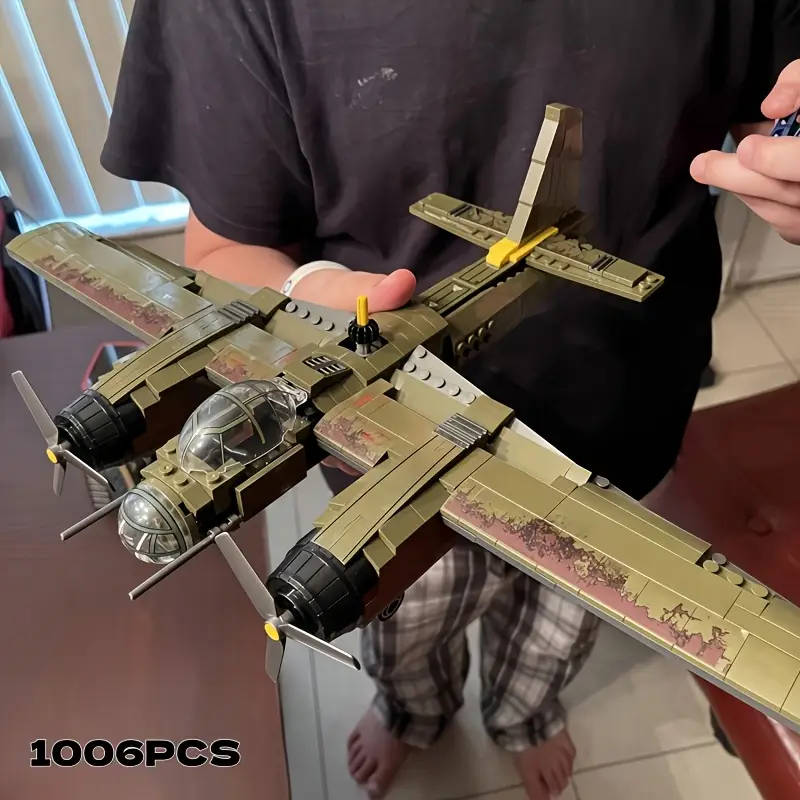 1000 Pieces Junkers JU-88 Bomber Fighter Aircraft Model Building Block Set