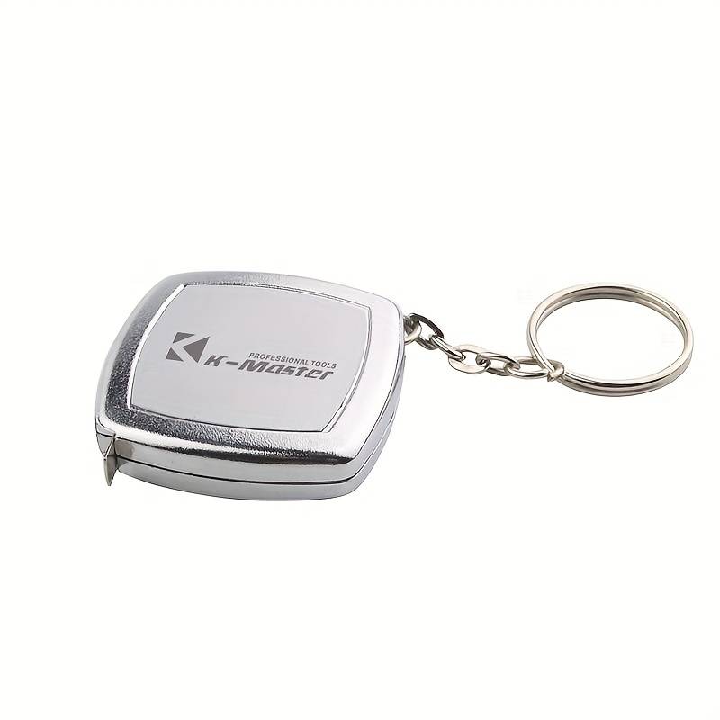 1pc Mini Tape Measure Keychain 200.0 cm PVC Compact Pocket Tool 0.01 Accuracy Precision Port