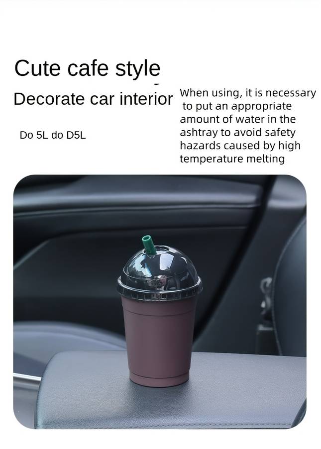 1pc High-Temperature Resistant Car Ashtray with Lid Portable Detachable ABS Ashtray for Coffee C