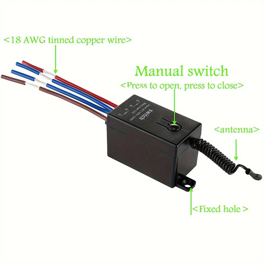 1pc Mini Size AC100V-240V Remote Wireless Remote Control Lighting Control Switch
