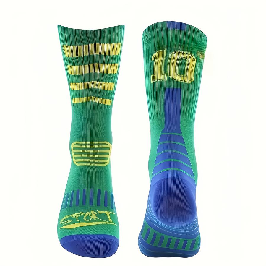 1 Pair Red Luo Kou Green Socks Bottom One Size Socks