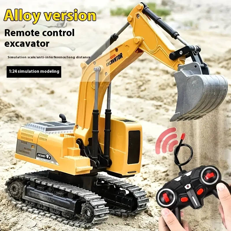 6-Channel Remote Control Excavator - Capable of Digging Sand And Soil