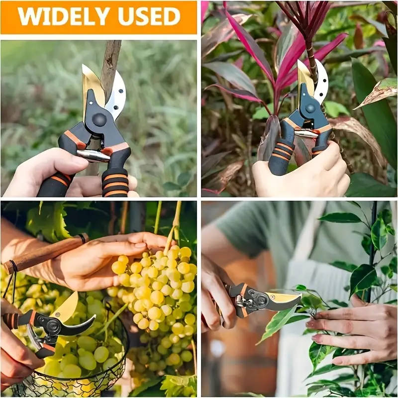 2-Piece 8.5" Professional Titanium Bypass Pruners