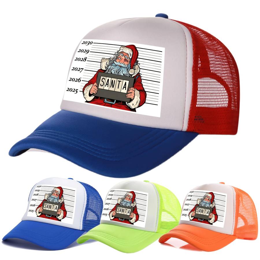 Christmas Santa Print Trucker Cap