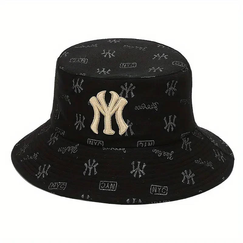 1pc Unisex Trendy Bucket Hat With Letters Pattern Sun Protection Casual Hat Suitable For Daily Wear