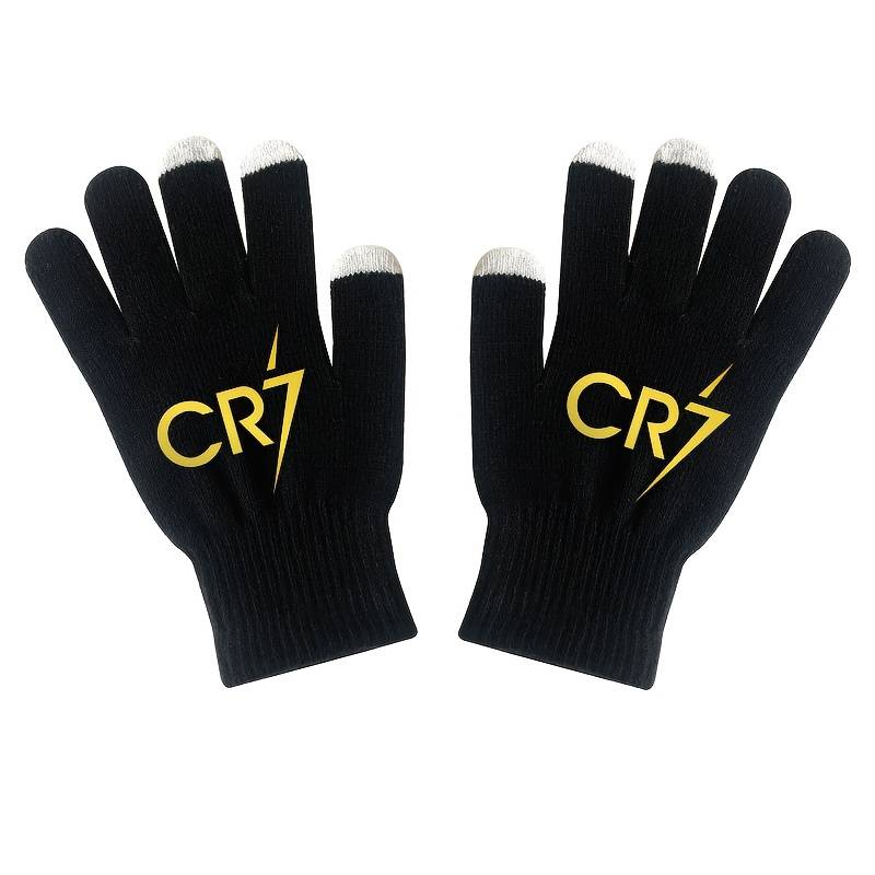 1 Pair Black Warm Gloves