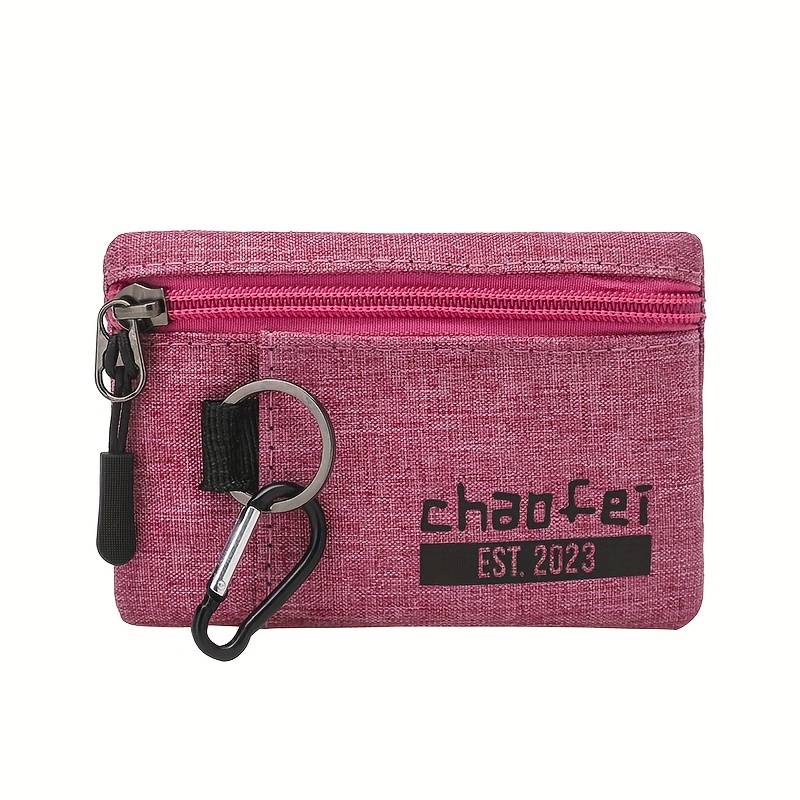 1pc Oxford Fabric Coin Purse Portable Key Card Holder Fashionable Mixed Colors