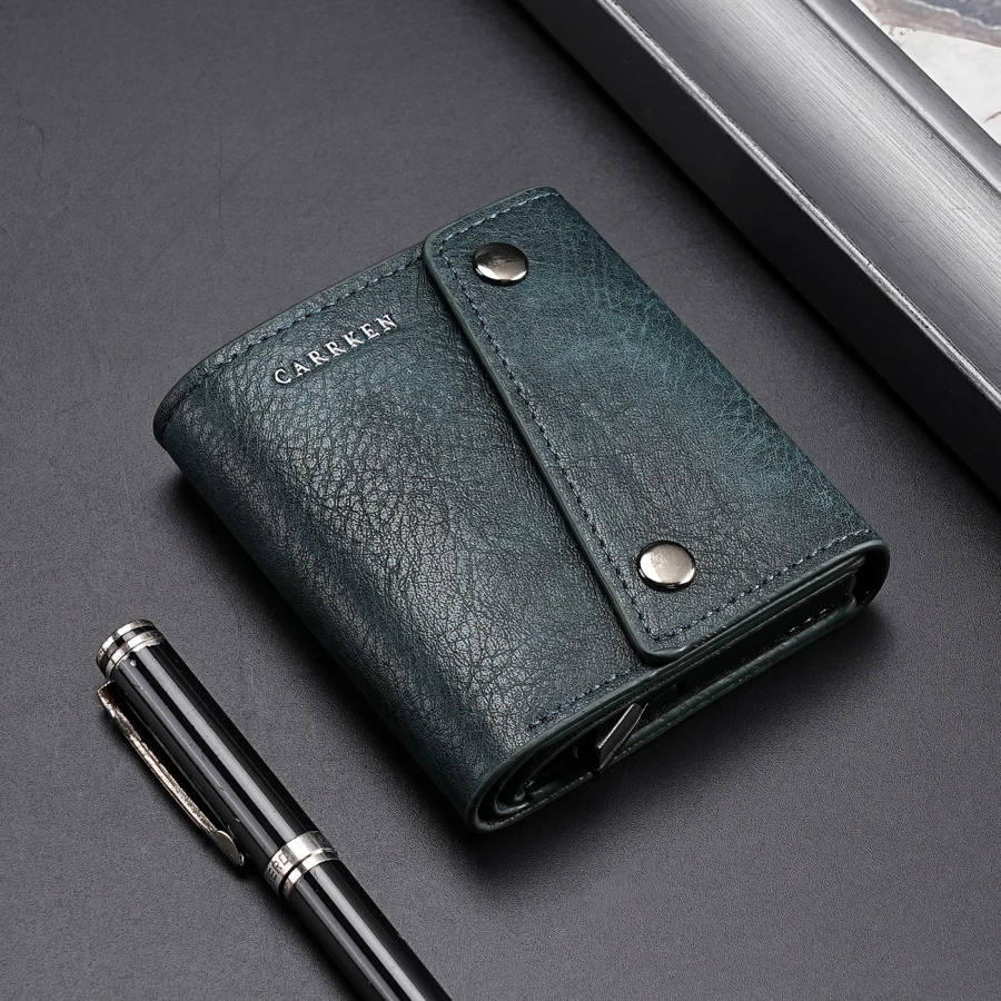 New Double Buckle Short Credit Card Holder