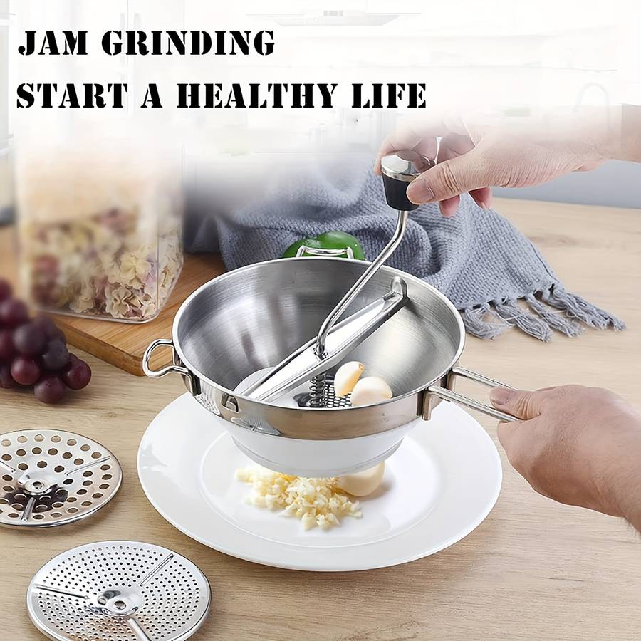 1pc Stainless Steel Jam Grinder Mashed Potatoes Grinder Food Vegetable Blender Potato Masher Vegeta