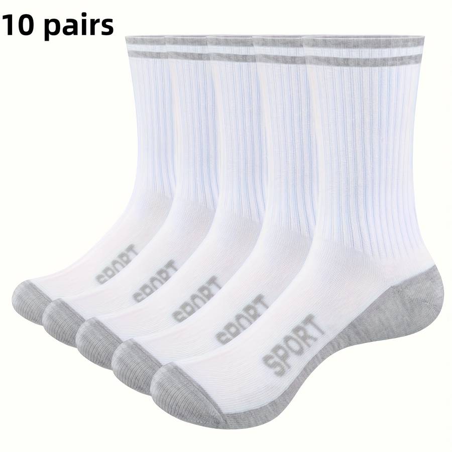 10 Pairs Black High Elastic Socks