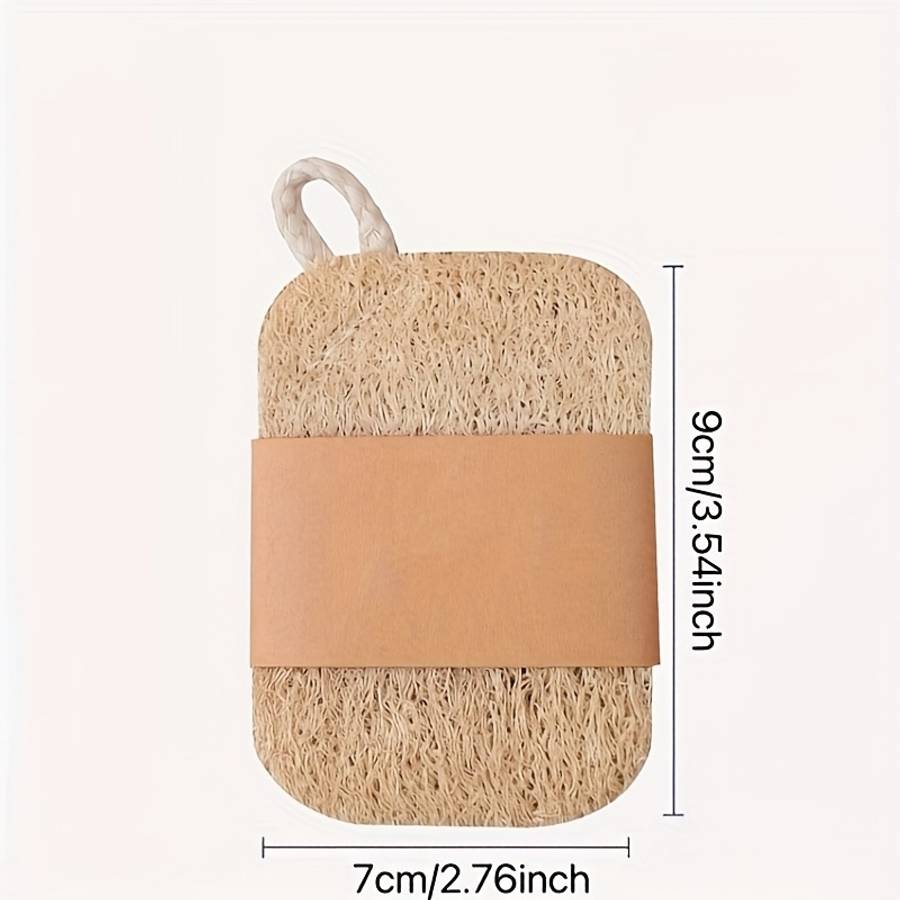 5pcs Natural Hemp Loofah Scrubbing Pads Non-Scratch Oil-Resistant Lightweight Durable Rec