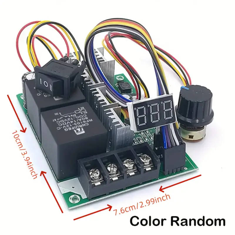 1pc 60A 0-100% Adjustable DC Motor Speed Controller with LED Digital Display PWM Regulator for 10V-2