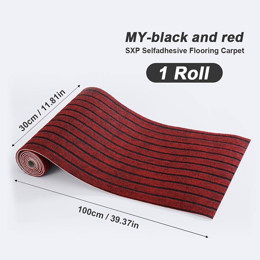 1Pc Black Red 30x100cm Floor Mat