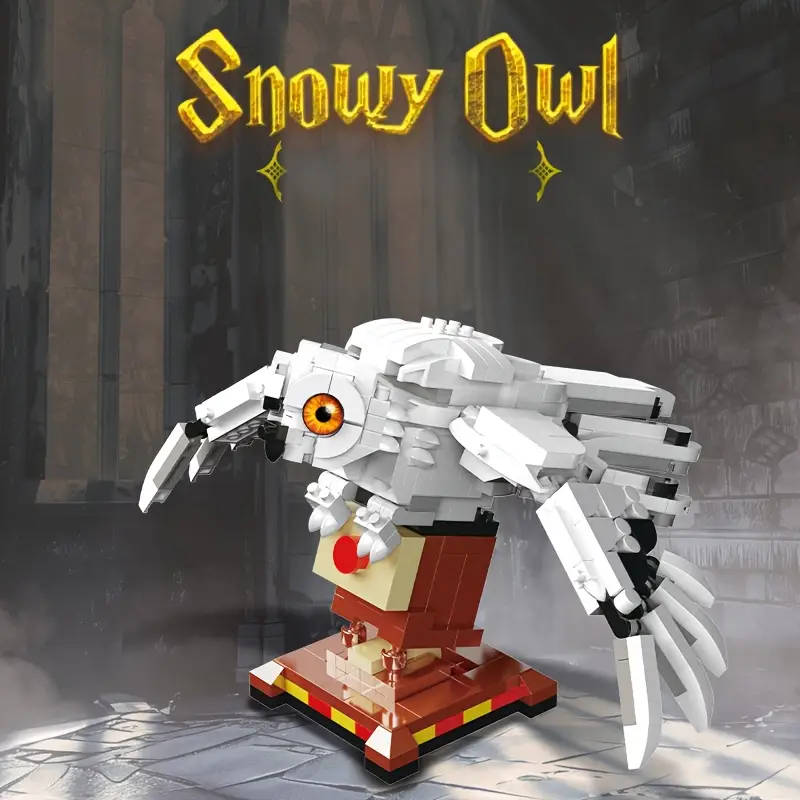 WB Harry Potter Themed Owl Snowy Owl Building Blocks Set Enhances