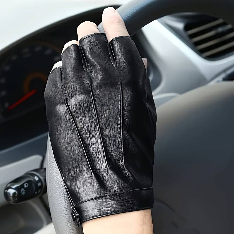 1 Pair Black Outdoor Sports Gloves