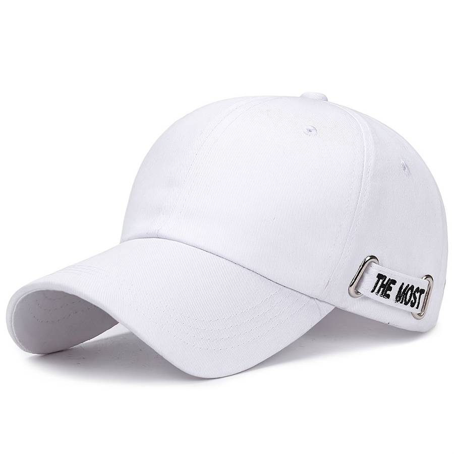 Unisex Fashion Embroidered Letter Solid Color Baseball Cap Lightweight Polyester Adjustab
