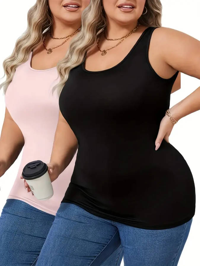 6-Piece Plus Size Women's Tank Top Set XL