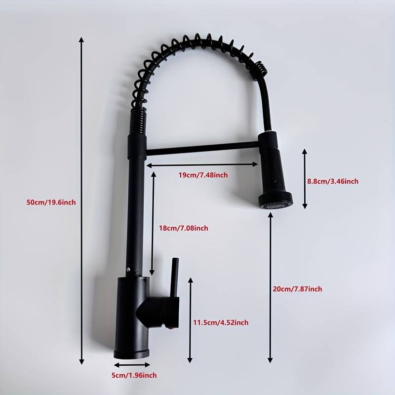 1pc TWINBELL Modern Kitchen Faucet Stainless Steel Pull-Down Spray Head Hot Cold Water Easy I